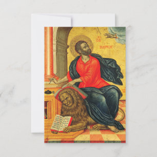 Carte De Remerciements Saint Marc l'icône évangélique orthodoxe