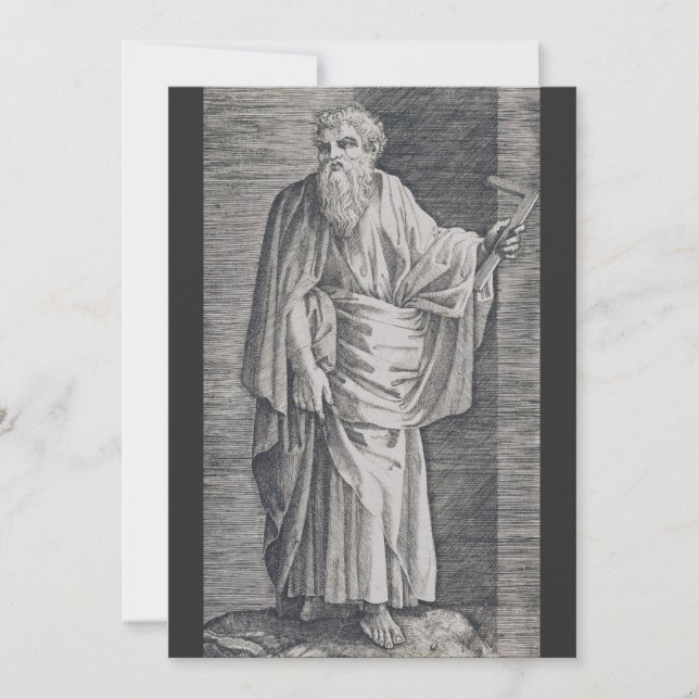 Carte De Remerciements Saint Matthieu l'Évangéliste - Reproduction d'Art  (Devant)