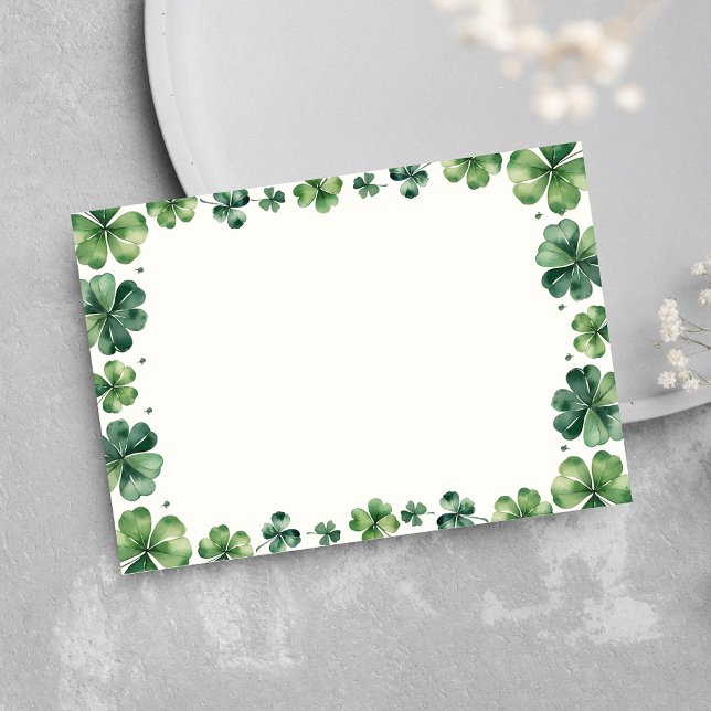 Carte De Remerciements Saint-Patricks DayBaby shower Shamrock vert (Créateur téléchargé)