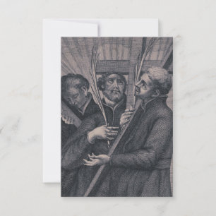 Carte De Remerciements Saint Paul Miki Martyr japonais Art catholique