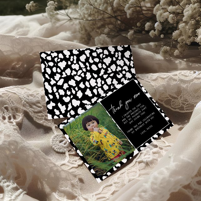 Carte De Remerciements Saint Vache Je suis une vache fille 1er anniversai (Créateur téléchargé)