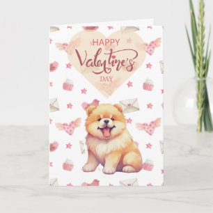 Carte De Remerciements Saint Valentin Chien Chow Chien Chow Chien Valenti