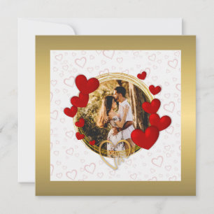 Carte De Remerciements Saint-Valentin élégante, Amour, Anniversaire Cœur 