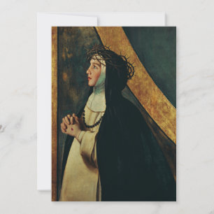 Carte De Remerciements Sainte Catherine de Sienne par Juan Bautista Maino