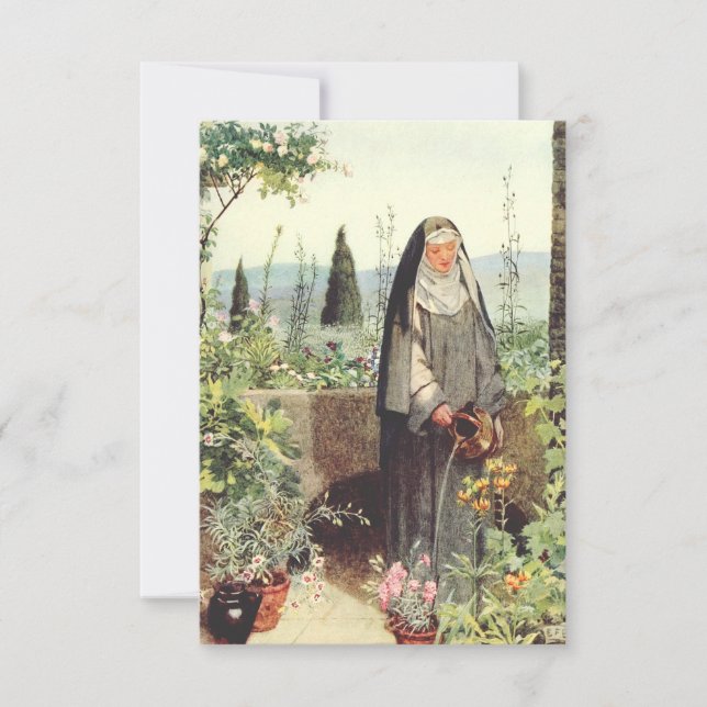 Carte De Remerciements Sainte Claire d'Assise Miroir de l'Éternité Image  (Devant)