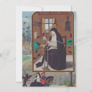 Carte De Remerciements Sainte Gertrude de Helfta par Simon Bening