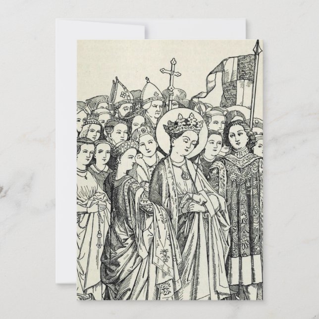 Carte De Remerciements Sainte Ursule vierge et martyre (Devant)