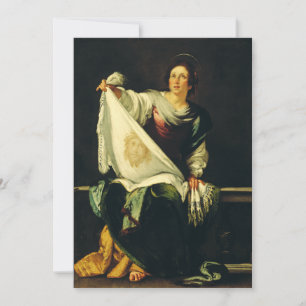 Carte De Remerciements Sainte Véronique Art Le Miracle du Saint Visage