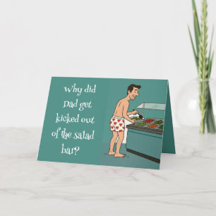 Carte De Remerciements 🥗 "Salad Bar Papa" Fête des Pères