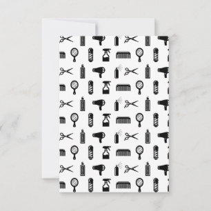 Carte De Remerciements Salon et coiffeur Motif COULEUR PERSONNALISÉE