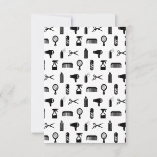 Carte De Remerciements Salon et coiffeur Motif sur mesure BG COULEUR