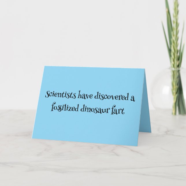 Carte De Remerciements 🦖 Salutation 💨 "Blast from the Past" (Devant)