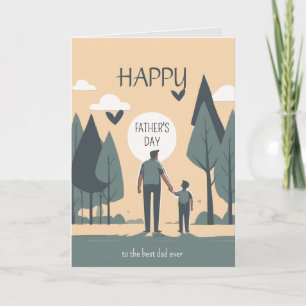 Carte De Remerciements Salutations au meilleur papa jamais, amoureux et d