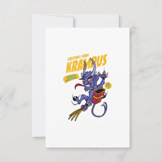 Carte De Remerciements Salutations de Krampus (Devant)