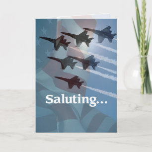 Carte De Remerciements Salute Blue Angels