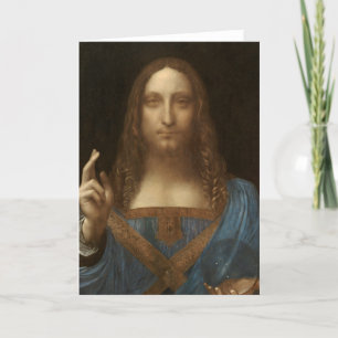 Carte De Remerciements Salvator Mundi par Leonard da Vinci