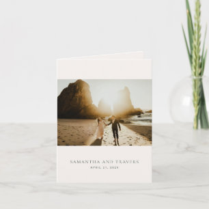 Carte De Remerciements Samantha Forêt Vert traditionnel Mariage élégant