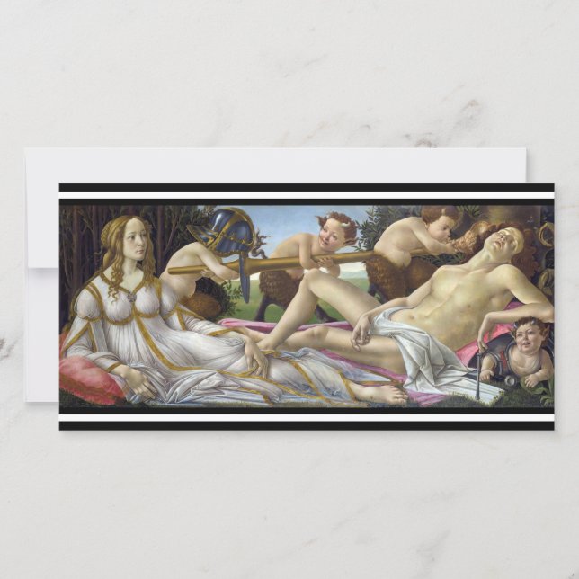 Carte De Remerciements Sandro Botticelli - Vénus et Mars (Devant)