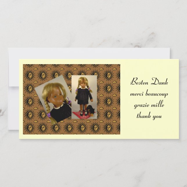 Carte De Remerciements Sasha DANKE Fotokarte (Devant)