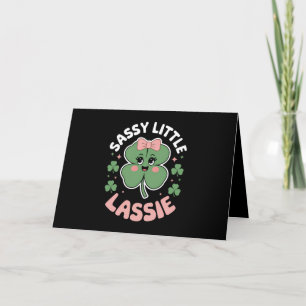 Carte De Remerciements Sassy Little Lassie Funny St Patrick's Day