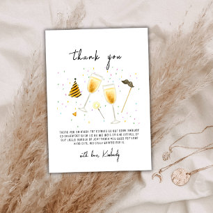 Carte De Remerciements Saupoudrer Sip et voir Baby shower de verre de Cha