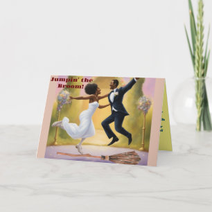 Carte De Remerciements Saut au balai