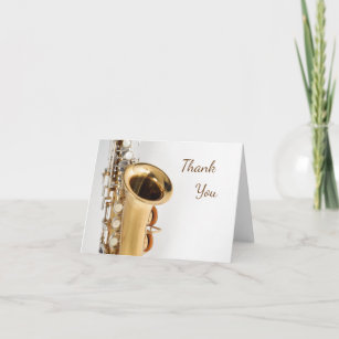 Carte de remerciements saxophone