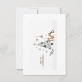Carte De Remerciements ❄️🎄 Scandinavian Minimalist Christmas Card Image