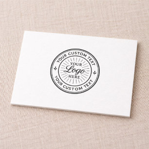 Carte De Remerciements Sceau de branding commercial personnalisé avec log