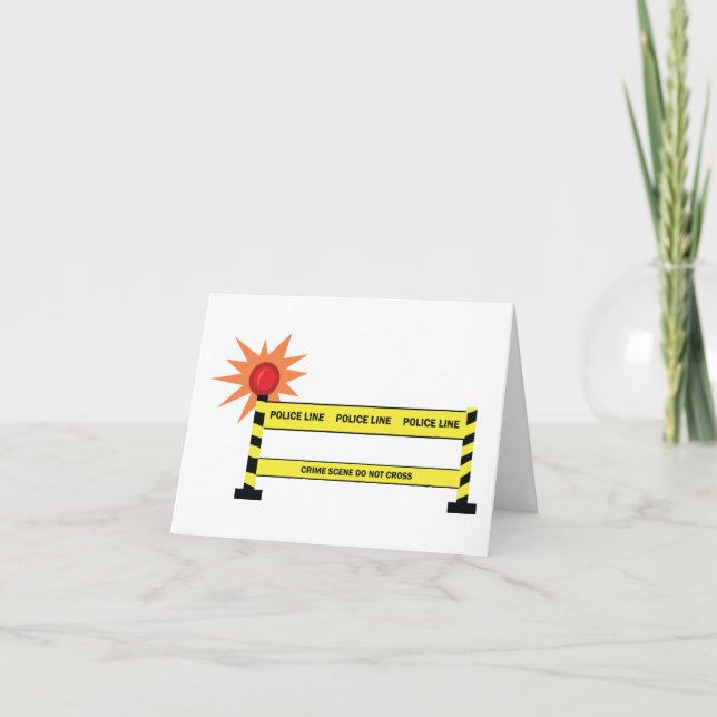 Carte De Remerciements Scène de crime de la police (Devant)
