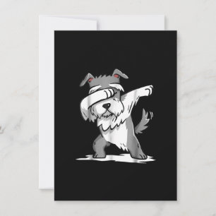 Carte De Remerciements Schnauzer Cute Dabbing Funny Dab Dance Cadeau