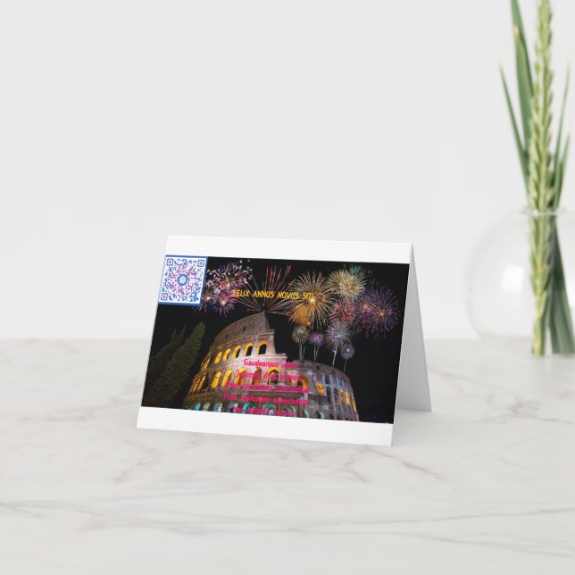 Carte De Remerciements Scida ad Annum Novum Felicem (Devant)