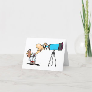 Carte De Remerciements Scientifique en astronomie télescope Humour scient