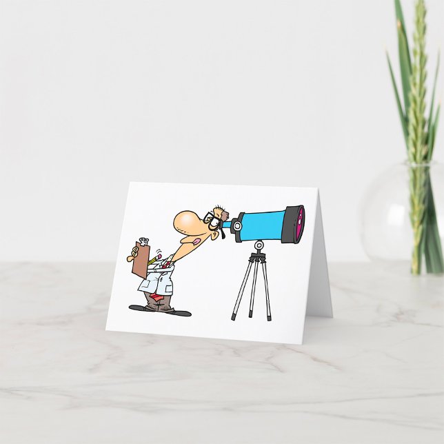 Carte De Remerciements Scientifique en astronomie télescope Humour scient (Créateur téléchargé)