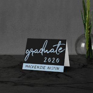 Carte De Remerciements Script Bleu clair Brosse à oeufs Robin