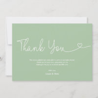 Script cœur vert doux Fête de naissance neutre