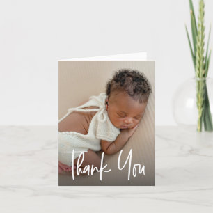 Carte De Remerciements Script de gestion Baby shower photo personnalisé