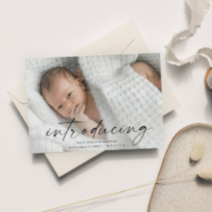 Carte De Remerciements Script Présentant la Photo de Bébé