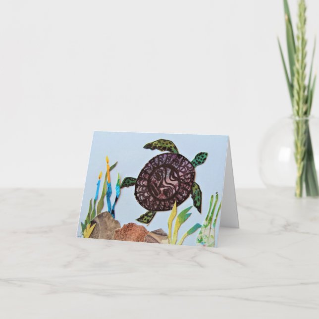 Carte De Remerciements Sea Turtle Birthday (Devant)