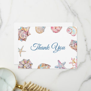 Carte De Remerciements Sea You Soon Baby Shower Coquillage
