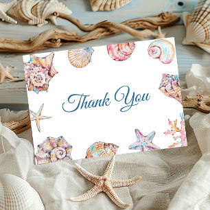 Carte De Remerciements Sea You Soon Baby Shower Coquillage