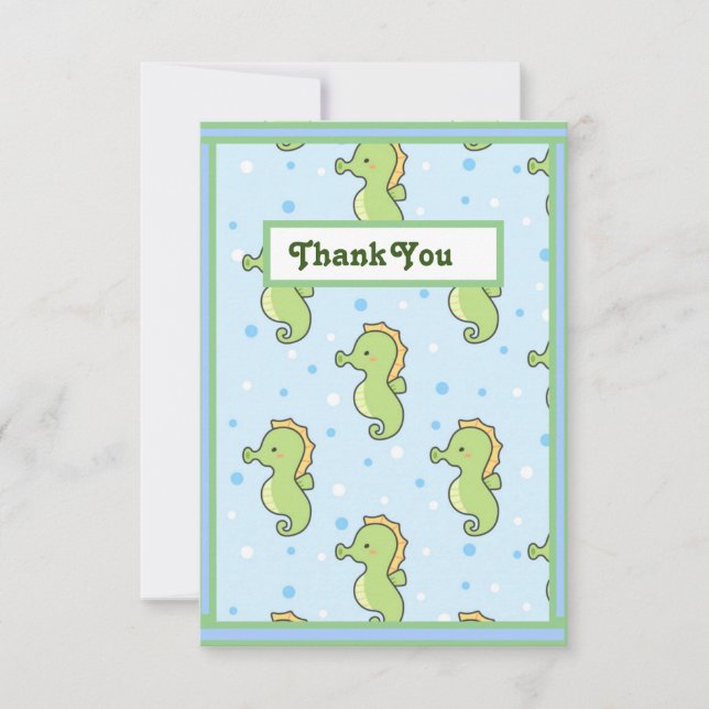 Carte De Remerciements Seahorse (Devant)