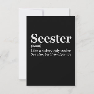 Carte De Remerciements Seester Noun Definition Best Sister Funny Gift