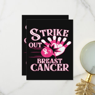 Carte De Remerciements Sensibilisation au cancer du sein - Bowling Strike