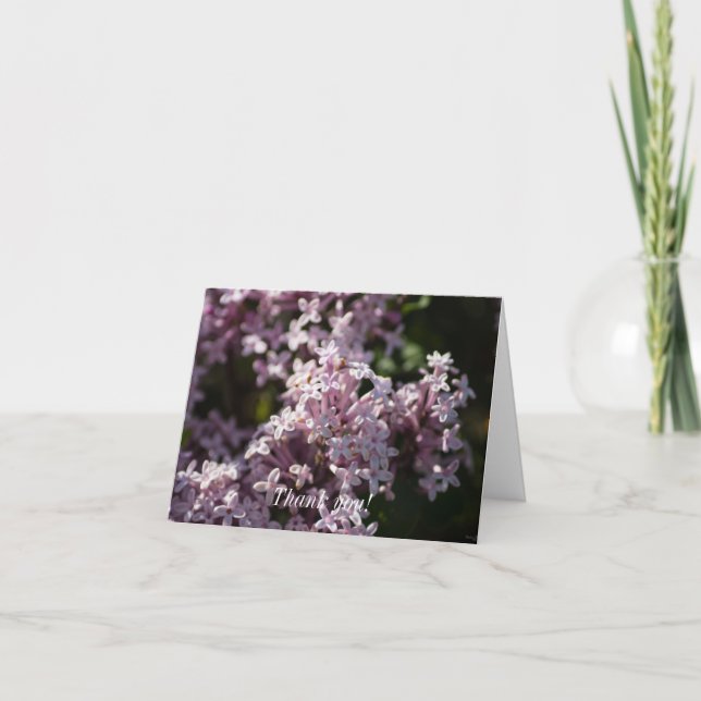Carte De Remerciements Sentez Que Lilac (Devant)