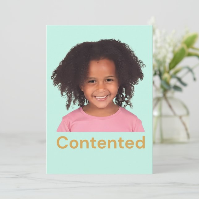 Carte De Remerciements Sentiments d'enfant content  (Debout devant)