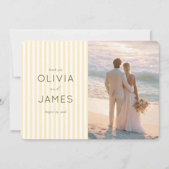 Carte De Remerciements Serene Pastel Beach Silhouette (Devant)