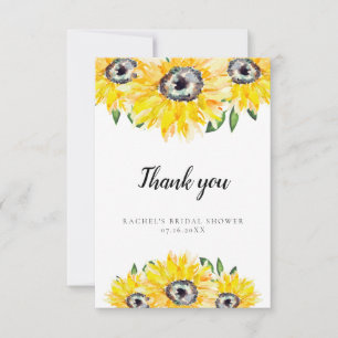 Carte De Remerciements Serez-vous ma servante d'honneur Sunflower Script