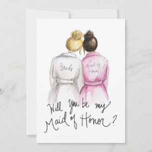 Carte De Remerciements Serez-vous mes MOH ? Domestique de petit pain de