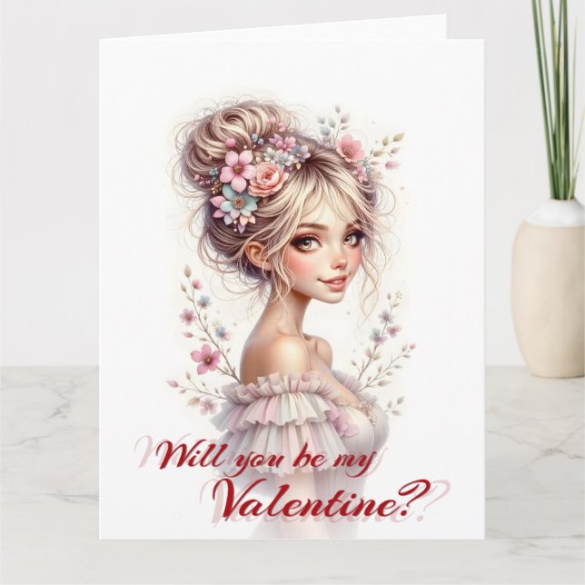 Carte De Remerciements Serez-vous mon Valentin – Impression d'art romanti (Devant)